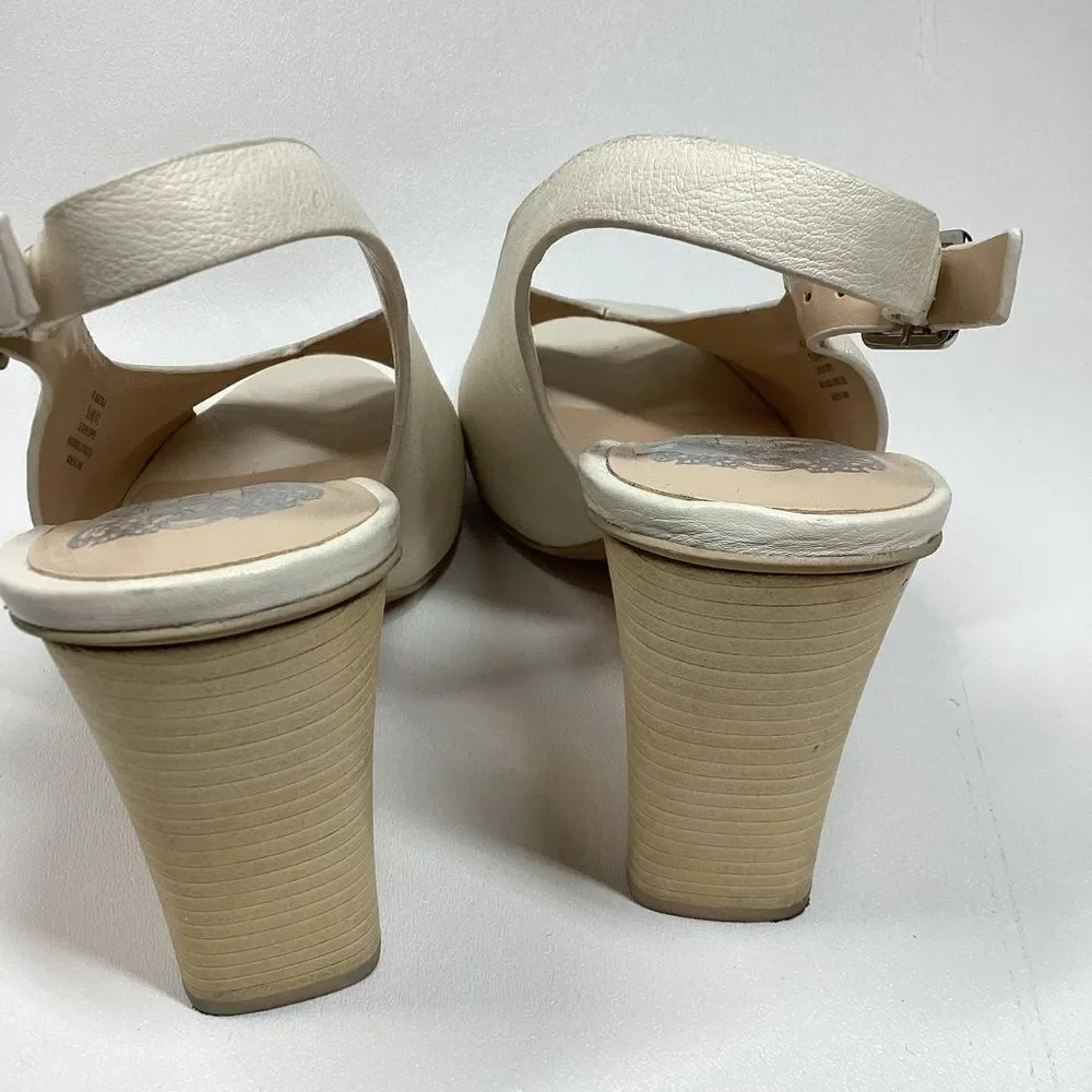 Vince camuto Ivory Cream drenal peep toe sling back sandal size 9.5 - Picture 6 of 10